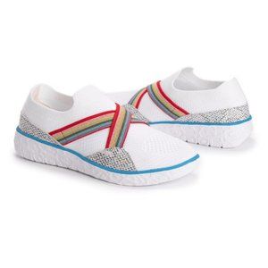 Muk Luks White Snake-Embossed Boardwalk Empire Sneaker Women